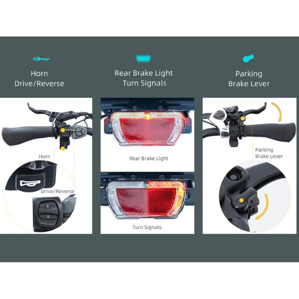 Blazer Parts Including Horn Drive or Reverse, Rear Brake Light Turn Signals and Parking Brake Lever