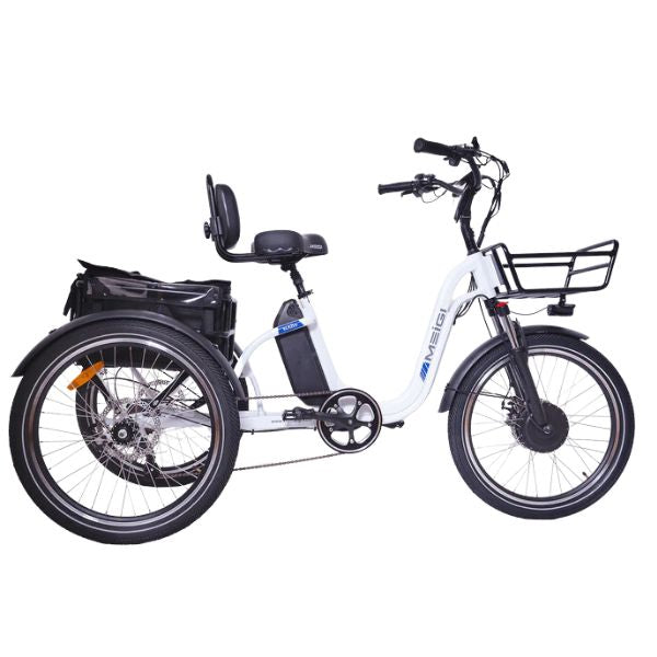 DWMEIGI MG2303 White Blazer Full Suspension Electric Trike Right Side View