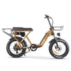 JUNTOS Foldable Step - Through Foldable Lightweight Electric Bike Caramel right side view