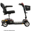 Pride Mobility Go Go Endurance Li Travel Mobility Scooter Garnet Red with Padded Seat Right Side View