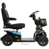 Pride Mobility 4-Wheel Scooter PX4 Mobility Scooter Peacock Blue Color Side View