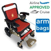 ComfyGo IQ-7000 Remote Control Folding Electric Wheelchair Bronze Red Arm Bag View