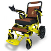 ComfyGo IQ-7000 Remote Control Folding Electric Wheelchair Yellow Taba Front Left Side View
