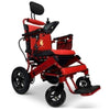ComfyGo IQ-8000 Limited Edition Folding Power Wheelchair Red Seat Color View