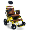 ComfyGo IQ-8000 Limited Edition Folding Power Wheelchair Yellow Taba Front Right Side View