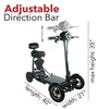 ComfyGo MS 3000 Foldable Mobility Scooter Adjustable Direction Bar View