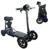 ComfyGo MS 3000 Foldable Mobility Scooter Blue Folded and Unfolded Front Right Side View