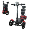ComfyGo MS 3000 Foldable Mobility Scooter Red Folded and Unfolded Front View
