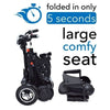 ComfyGo MS 3000 Plus Foldable Mobility Scooter  Large Comfy Seat View