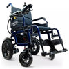 ComfyGo X-6 Lightweight Electric Wheelchair Blue Front Right Side View