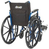 Drive Medical Blue Streak Manual Wheelchair Back Right Side View