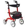 Drive Nitro Euro Style Rollator Red Front Right Side View