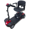 EV Rider Mini Rider Lite 4 Wheel Mobility Scooter Red Front Left Side View