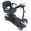 EV Rider Mini Rider Lite 4 Wheel Mobility Scooter Silver Front Right Side View