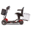 EW-22 Folding Mobility Scooter in Red Left Side View