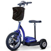EWheels EW 18 Stand-N-Ride Mobility Scooter Blue Front Left Side View