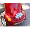 EWheels EW 54 4-Wheel Full Covered Scooter Red Headlight View