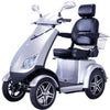 EWheels EW 72 Mobility Scooter Silver Front Left Side View