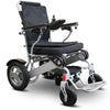 EWheels EW M45 Folding Power Wheelchair Silver Front Right Side View
