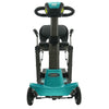 Enhance Mobility MOJO Automatic Folding Scooter Aqua Front Without Basket View 