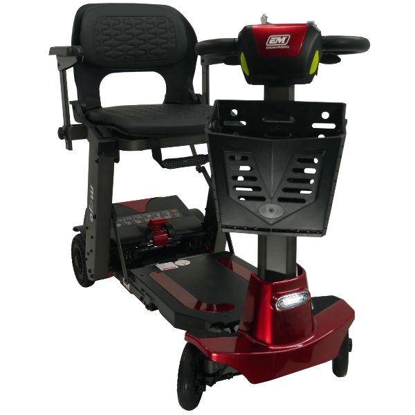 Enhance Mobility MOJO  Automatic Folding Scooter Red View