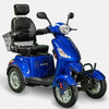 Ewheels EW 46 4 Wheel Mobility Scooter Blue Front Right Side View