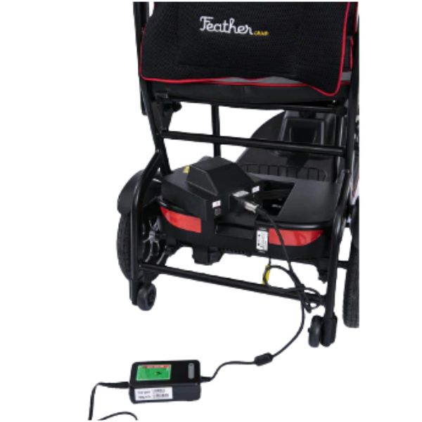 Feather Lightweight Electric Scooter put on charge