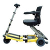 FreeRider USA Luggie Elite 4 Wheel Bariatric Foldable Travel Scooter Yellow Side View