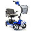 Shoprider Escape 4 Wheel Portable Scooter Blue Front Side View