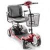 Shoprider Escape 4 Wheel Portable Scooter Red Front Side View