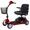 Shoprider Escape 4 Wheel Portable Scooter Red Left Side View