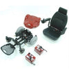 Shoprider Streamer Sport Electric Wheelchair Red Disassembled View