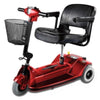 Zip&#39;r 3 Travel Mobility Scooter Red Front Side View