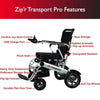 Zip&#39;r Transport Pro Folding Electric Wheelchair Features View