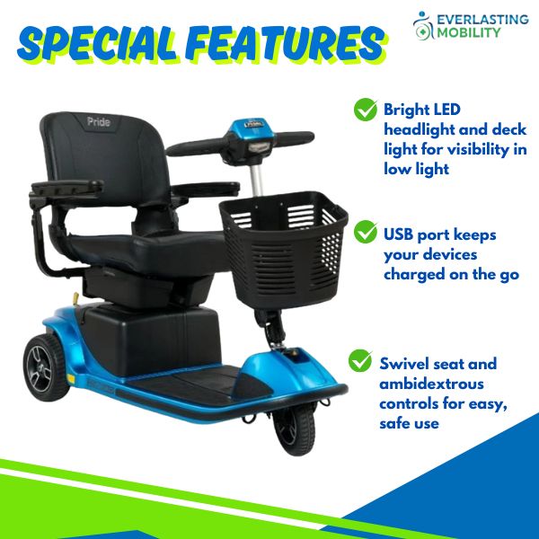Pride Revo 2.0 3 Wheel Scooter S66 Special Features