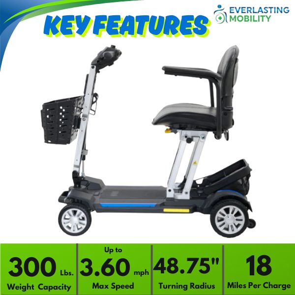 Golden Technologies Buzzaround Carry On Folding Mobility Scooter Key Features