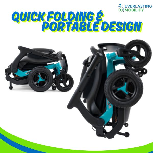 Golden Ally Folding Power Chair GP303 in Folding Position