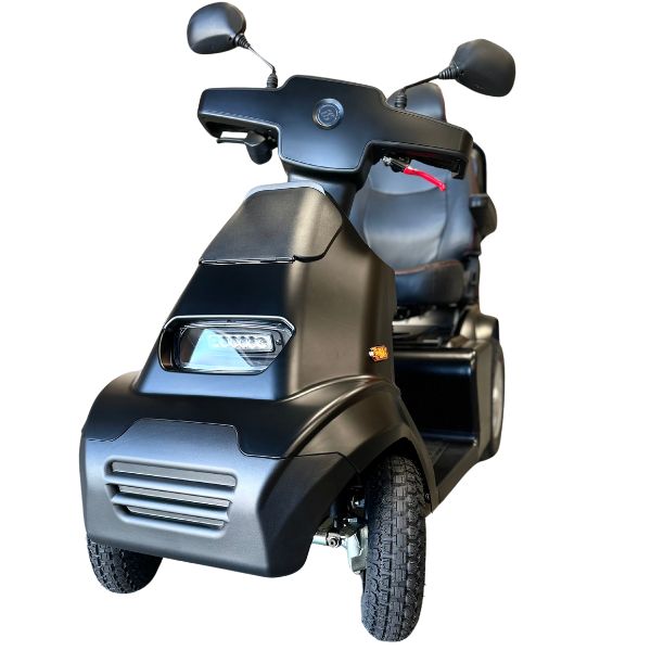 Afiscooter S4 Mobility Scooter 4 Wheel Black Front Left Angle View