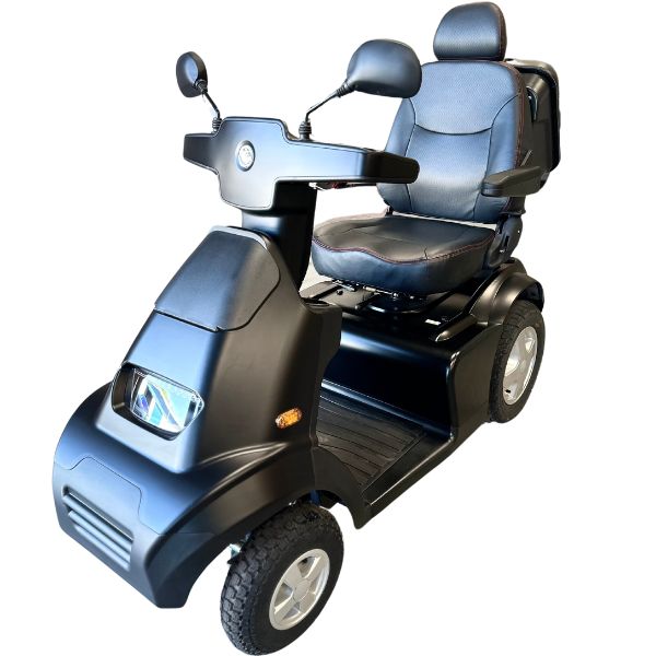 Afiscooter S4 Mobility Scooter 4 Wheel Black Left Angle View