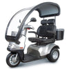 AFIKIM Afiscooter S3 3-Wheel Dual Seat Scooter Silver Color With hard Top Canopy