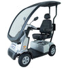 AFIKIM Afiscooter C4 All Terrain 4-Wheel Scooter With Hard Top Cover Silver Color