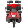 AFIKIM Afiscooter S3 3-Wheel Dual Seat Scooter Red Color Front View