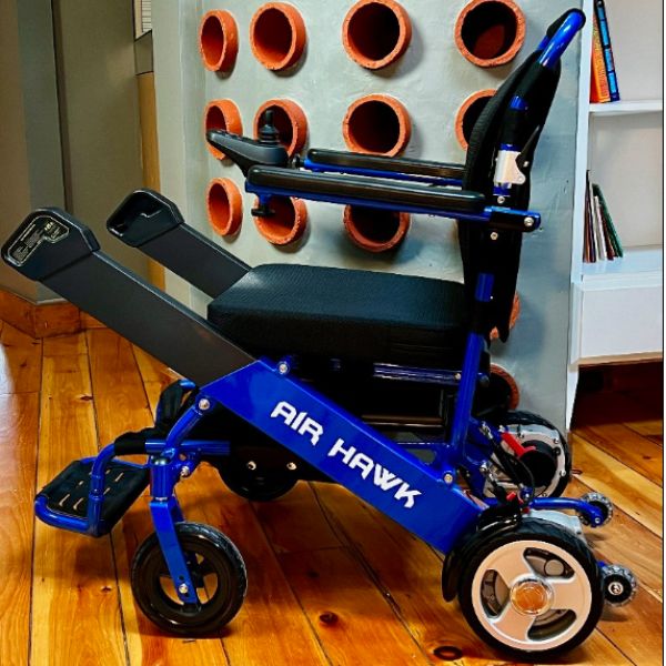 Air Hawk Folding Lightweight Powerchair Blue