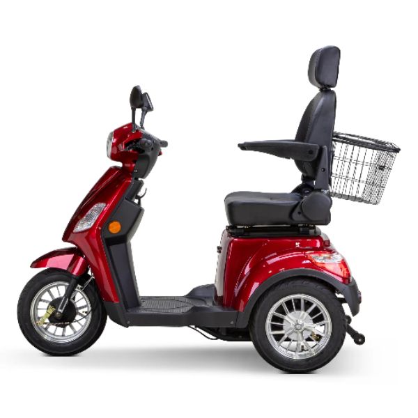 Bespoke Legacy 3-Wheel Mobility Scooter in Red Left Side View