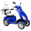 Bespoke Platinum All-Terrain Mobility Scooter in Blue with Shite Seat and Blue Wheel Rim