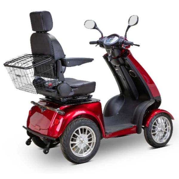 Bespoke Platinum All-Terrain Mobility Scooter in Red, Right Side View