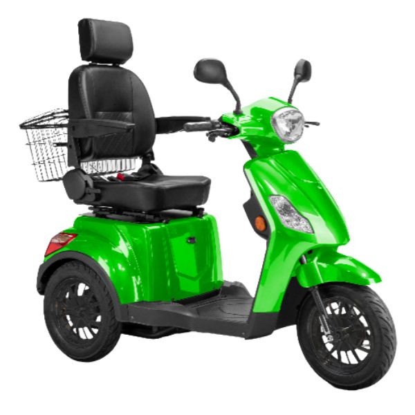 Bespoke Legacy 3-Wheel Mobility Scooter in Green with Black Seat and Black Wheel Rim