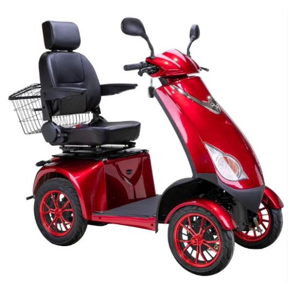 Bespoke Platinum All-Terrain Mobility Scooter in Red Front Right View