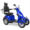 Bespoke Prestige Mobility Scooter in Blue with Black Seat and Chrome Wheel Rim