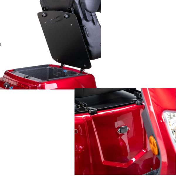 Bespoke Prestige Mobility Scooter Showing the Storage Compartments